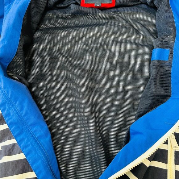 Tommy Hilfiger Nautical Striped Winbreaker Jacket Size M Blue Red Hooded Zip Up - Picture 11 of 14